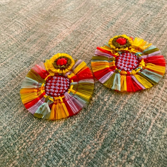 Anthropologie raffia earrings - Picture 1 of 3